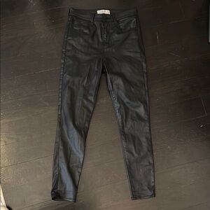 Abercrombie skinny waxy black jean size 27.